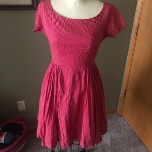 Retro style red dot dress